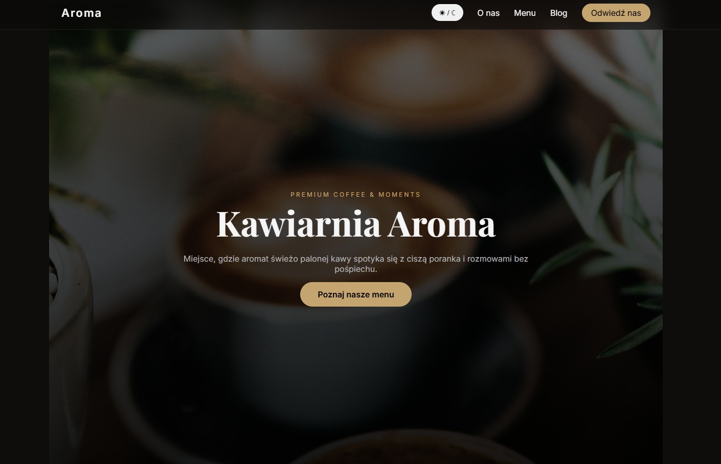 Strona internetowa dla kawiarni - SharpSites