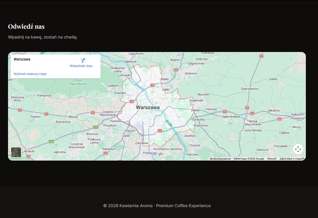Strona internetowa dla kawiarni - SharpSites