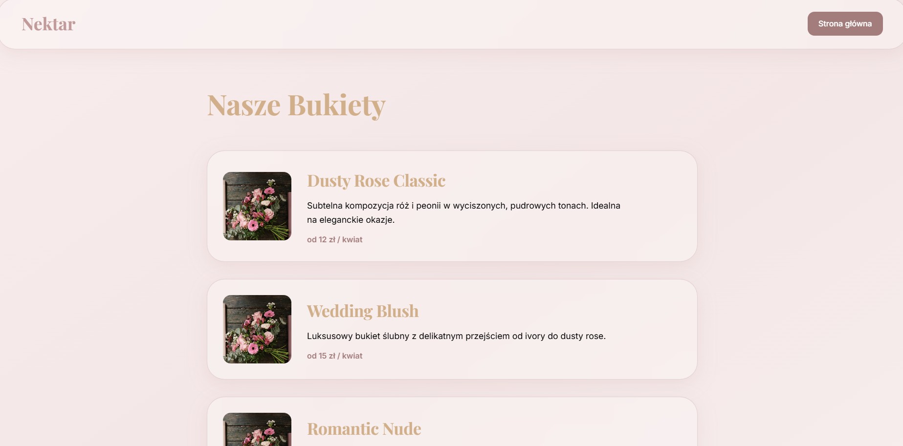 Strona internetowa dla kwiaciarni - SharpSites